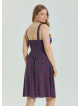 V Neck Robe Pink Floral Patterned Plus Size Dress 4584